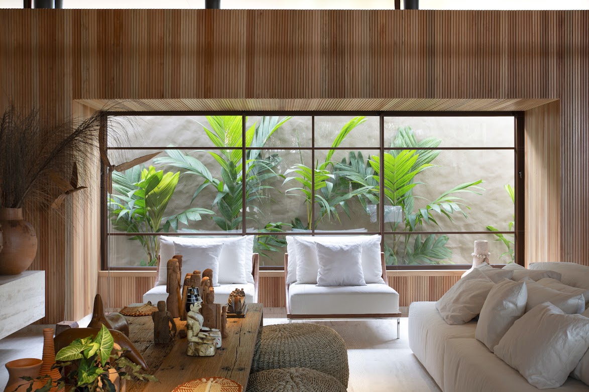 Estar junto à janela horizontal — Casa Tangará da Serra